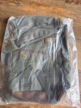 FINLEY MILL Collection Olive Canvas Laptop Backpack. Never Opened.
